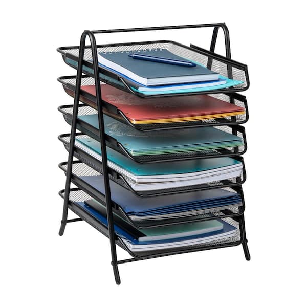 Modern 2-Tier Green & Transparent Desk Organizer Storage Rack