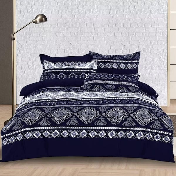 Shatex All Season Bedding 3 Piece Black Polyester Queen Size Ultra Soft Elegant Bedding Comforters Set