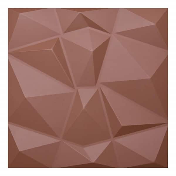 Art3d 23.6 in. x 23.6 in. Brown Decorative Wall Panels 6-Leather Wall Tiles  Diamond Design A126hd34CE - The Home Depot