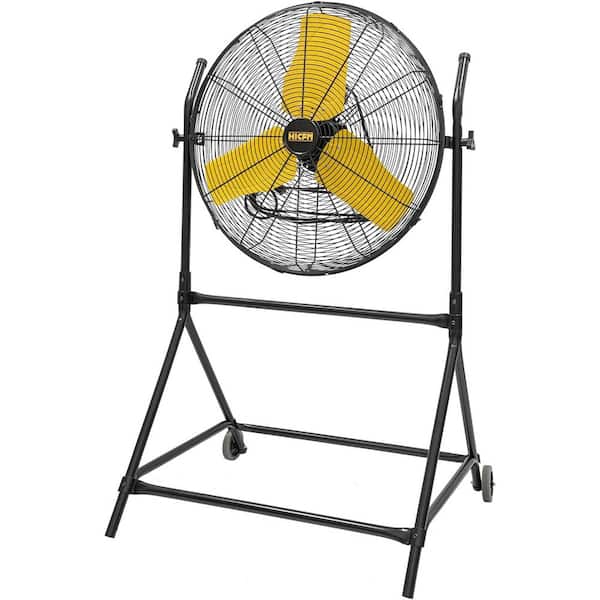 24 in. 3 Speeds Roll-About Tilt Stand Fan with Ball Bearing Powerful 2/5HP Motor, 180° Tilting