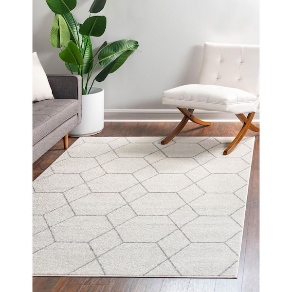 7x10 Modern Ivory Large Area Rugs for Living Room, Bedroom Rug, Dining  Room Rug, Indoor Entry or Entryway Rug, Kitchen Rug