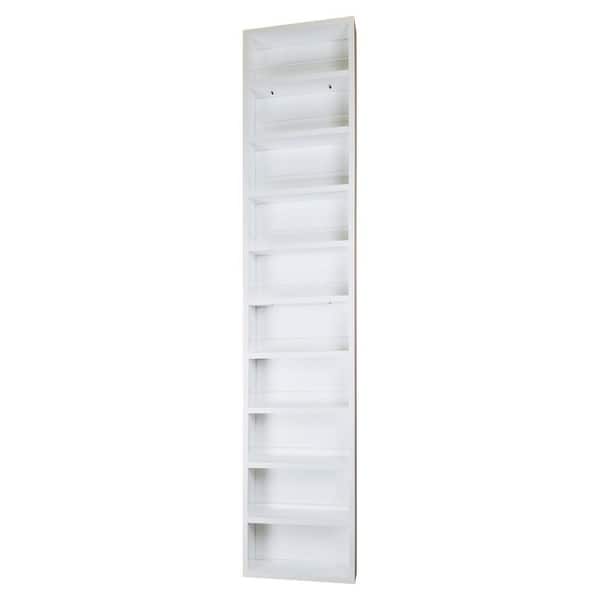 WG Wood Products 4.5 in. x 14 in. x 69 in. Cityscape White Enamel Wood Spice Rack