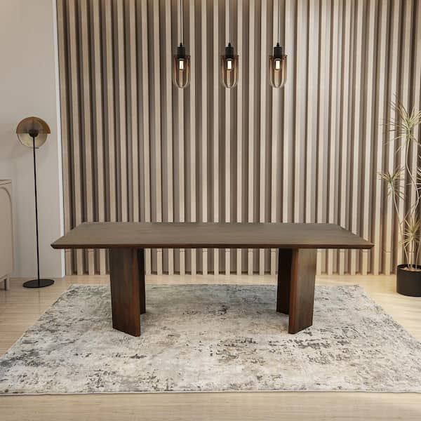 Ashcroft Furniture Co Kairi 86.6 in. Japandi Style Solid Wood 4