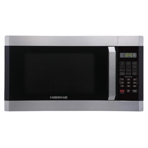 Farberware 1.6 Cu. Ft. Stainless Steel 1100-Watts Microwave Oven in Silver