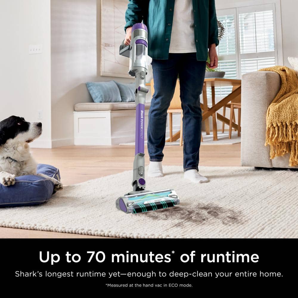 Shark Gray and Purple Cordless Stick Vacuum with HEPA Filter