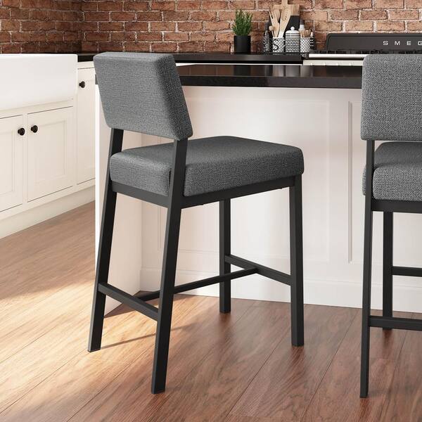 grey woven bar stools