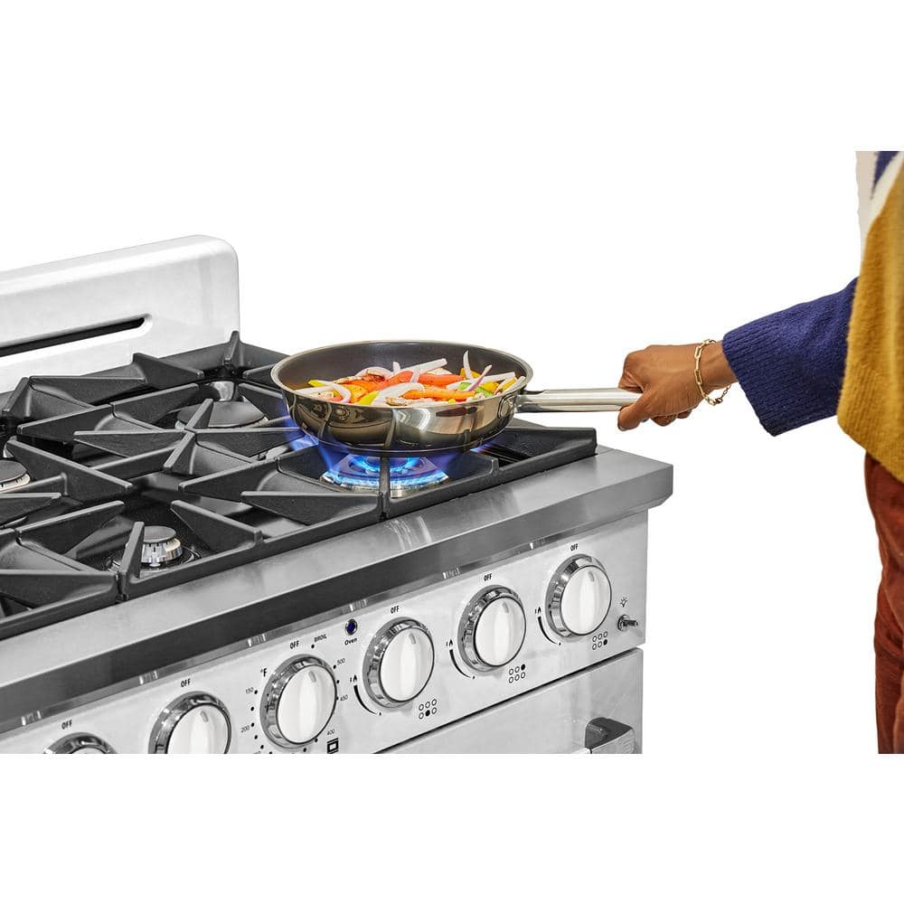 Marshmallow White 36" Retro Freestanding Gas Range with Convection Oven