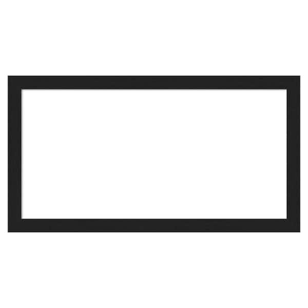 Grace Brushed Metallic Black Narrow 26 in. x 14 in. Polystyrene Framed Dry Erase Magnetic Memo Board