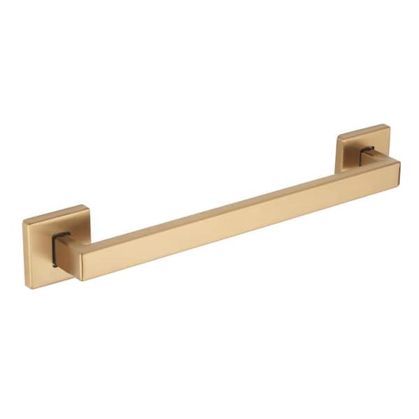 Glacier Bay 24 in. Soft Square Style Grab Bar in Matte Gold