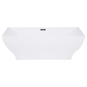 Penelope 67 in. Acrylic Flatbottom Freestanding Bathtub in White