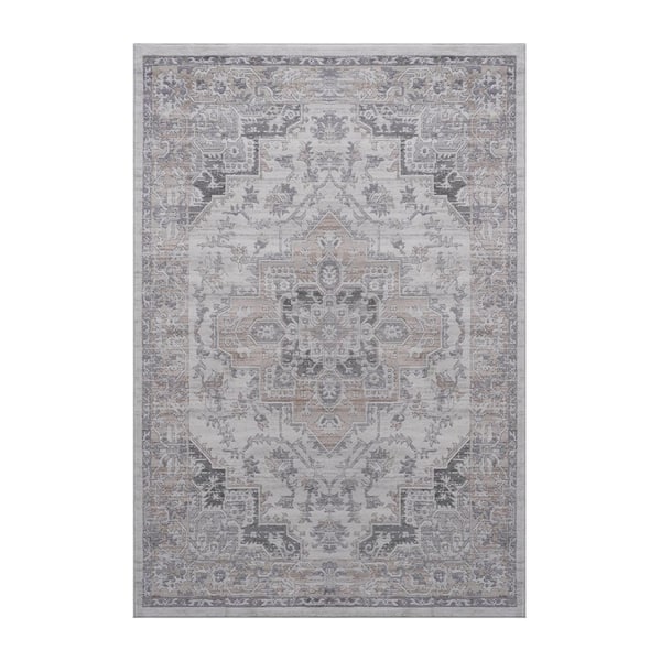 5X7 FT Vintage Area Rug Non‑Slip Washable Indoor Carpet Kid and Pet Friendly Soft Floor Mat for Living Room Bedroom