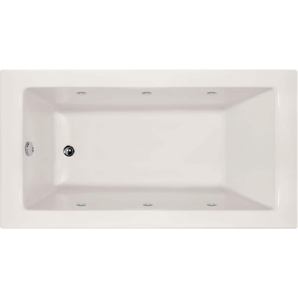Sydney 72'' White Acrylic Alcove Whirlpool Bathtub