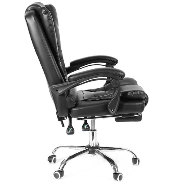 Aaron Living Ergonomic Office Chair Back Lumbar Support Comfortable High  Back Home Office Desk Chair with Wheels Executive Leather Computer Chair  for Adults (Black) 