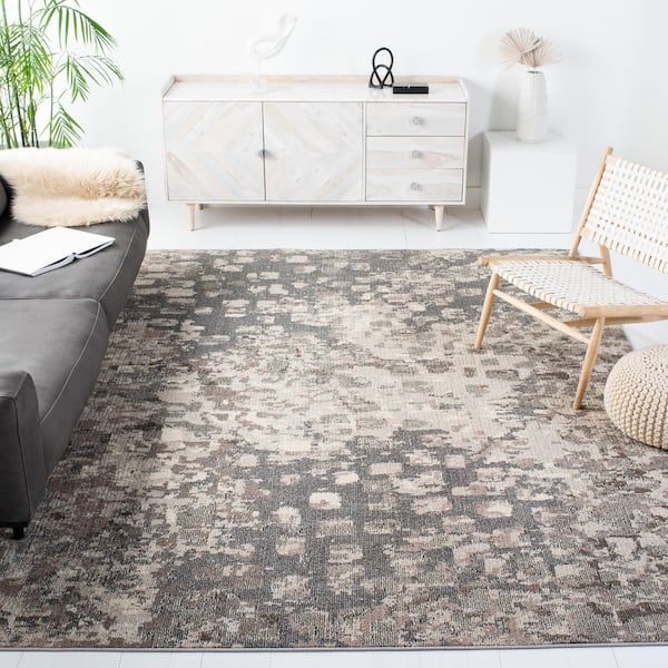 Madison Gray/Beige 10 ft. x 14 ft. Geometric Abstract Area Rug
