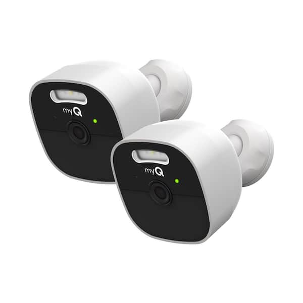 myQ Outdoor Battery Operated Security Camera 2-Pack White