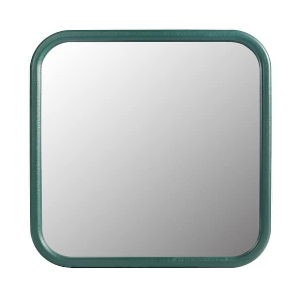 Nestfair Green 24 in. W x 24 in. H W Square Framed Hanging Wall Mirror