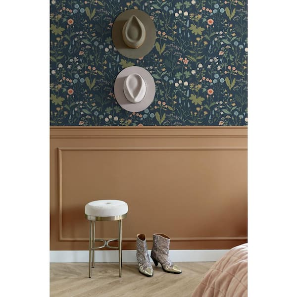 Blue Letitia Summer Meadows Wallpaper Sample