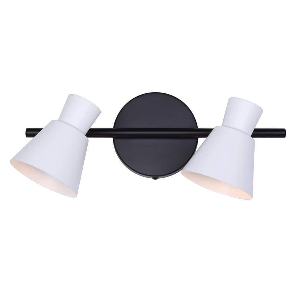 Radley 2 ft. Matte White Halogen Wall Mounted Hard Wired Track Lighting Kit with Cylinder Head price history on PriceWatchPro