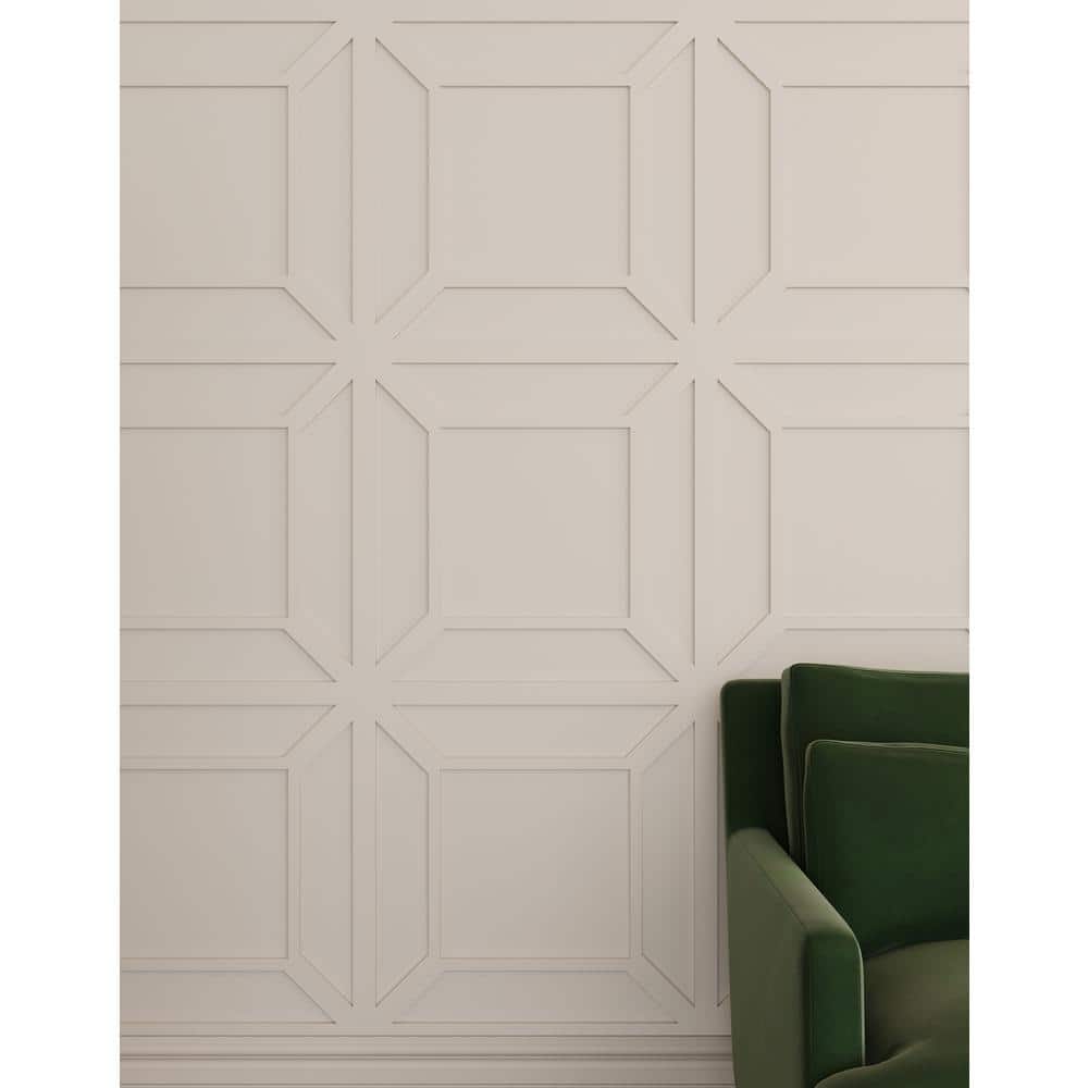 Unfinished White Polyurethane Square Accent Wall Panels