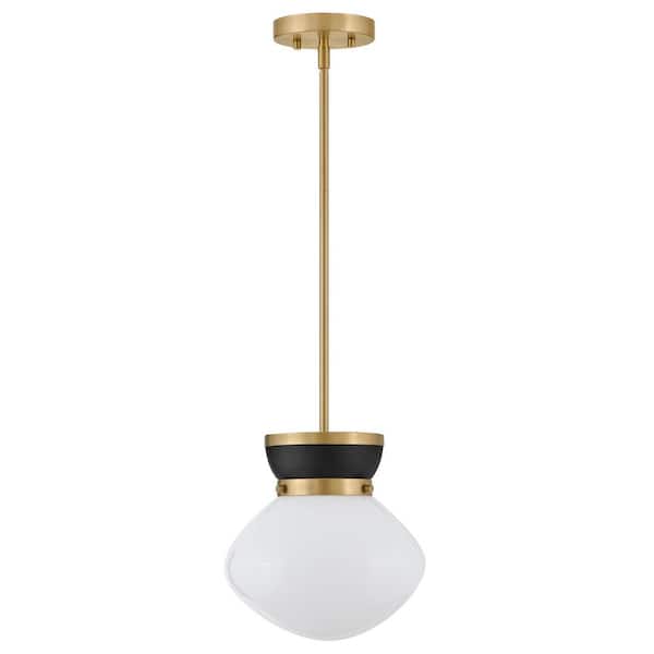 Lucy 1-Light Black Globe Pendant Light With Shade