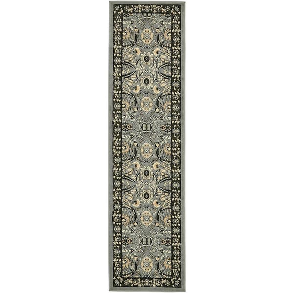 Unique Loom Espahan Cape Cod Light Gray 2' 2 x 8' 2 Runner Rug