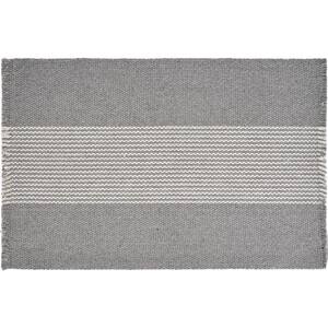 Bold 19 in. x 13 in. Gray Striped Cotton Placemats (Set of 4)