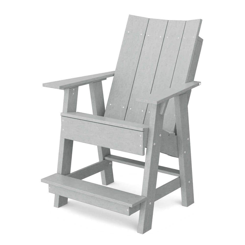 Contemporary Light Gray Plastic Outdoor High Adirondack Chair price history on PriceWatchPro