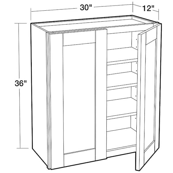 Contractor Express Cabinets Arlington Vessel Blue Plywood Shaker Assembled Corner Easy Reach Kitchen Cab Sft CLS Left 36 in W x 24 in D x 34.5 in H