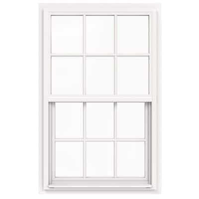 JELD-WEN 30 in. x 48 in. V-4500 Series White Single-Hung Vinyl Window ...