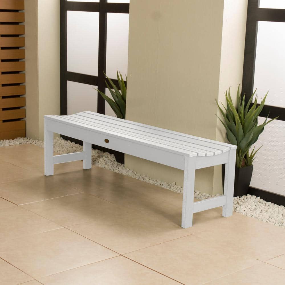 Lehigh Eco-Friendly 5ft White Backless Picnic Bench