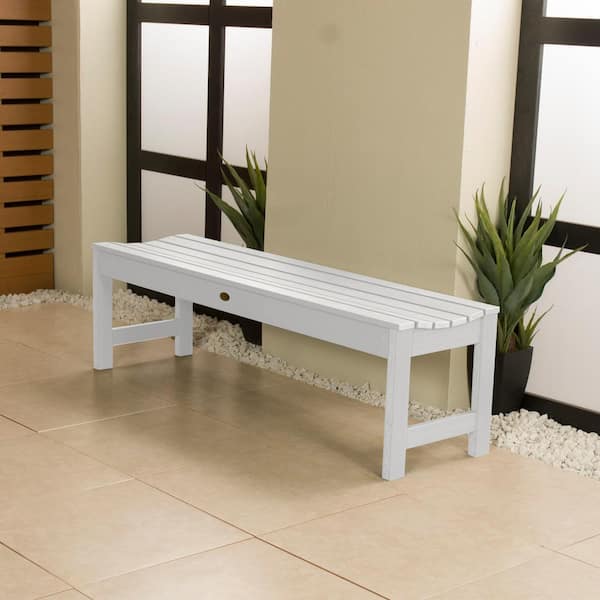 Lehigh 5 ft. 2-Person White Recycled Plastic Outdoor Picnic Bench