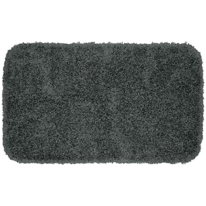 Serendipity Dark Gray 24 in. x 40 in. Washable Bathroom Accent Rug