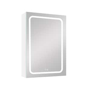 20 in. W x 30 in. H Rectangular Aluminum Medicine Cabinet with Mirror