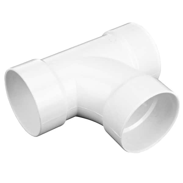 PVC S&D Sanitary Tee, 4 in. Hub X Hub X Hub Fitting