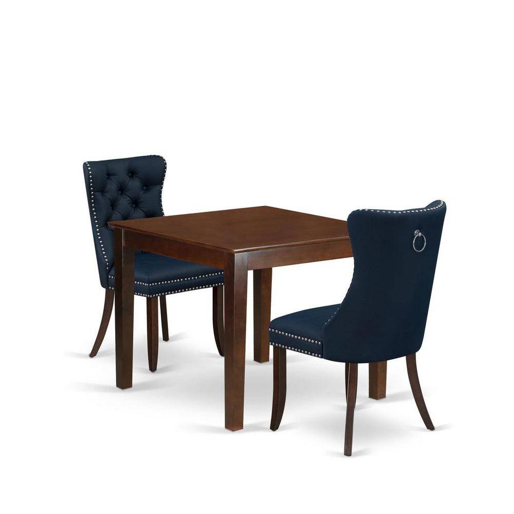3-Piece Mahogany Finish Square Solid Wood Top Dining Table Set price history on PriceWatchPro