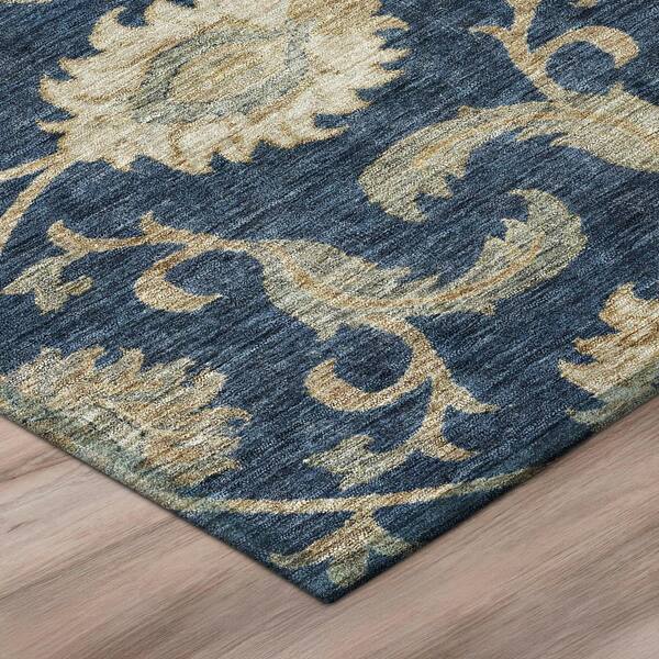 Chantille Machine Washable Indoor/Outdoor Abstract ACN3130 Navy 2 ft. x 3 ft. Accent Rug