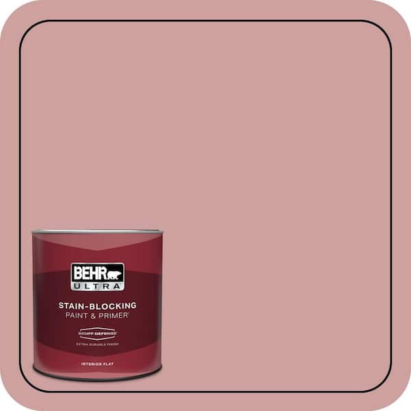 BEHR ULTRA 1 qt. #150E-3 Calico Rose Extra Durable Flat Interior Paint & Primer