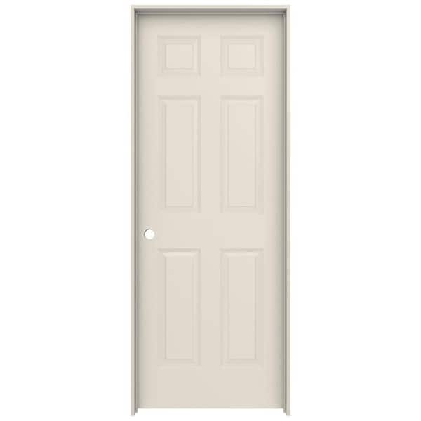 JELD-WEN 24 in. x 80 in. Colonist Primed Right-Hand Smooth Solid Core Molded Composite MDF Single Prehung Interior Door