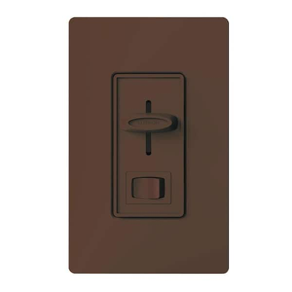 Lutron Skylark Dimmer Switch, with Preset, 600-Watt Incandescent/Single-Pole or 3-Way, Brown (S-603P-BR)