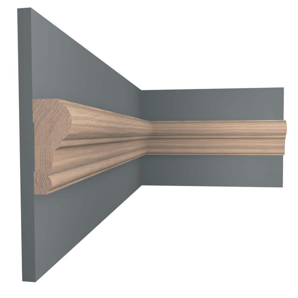 96" Red Oak Solid Wood Chair Rail Molding