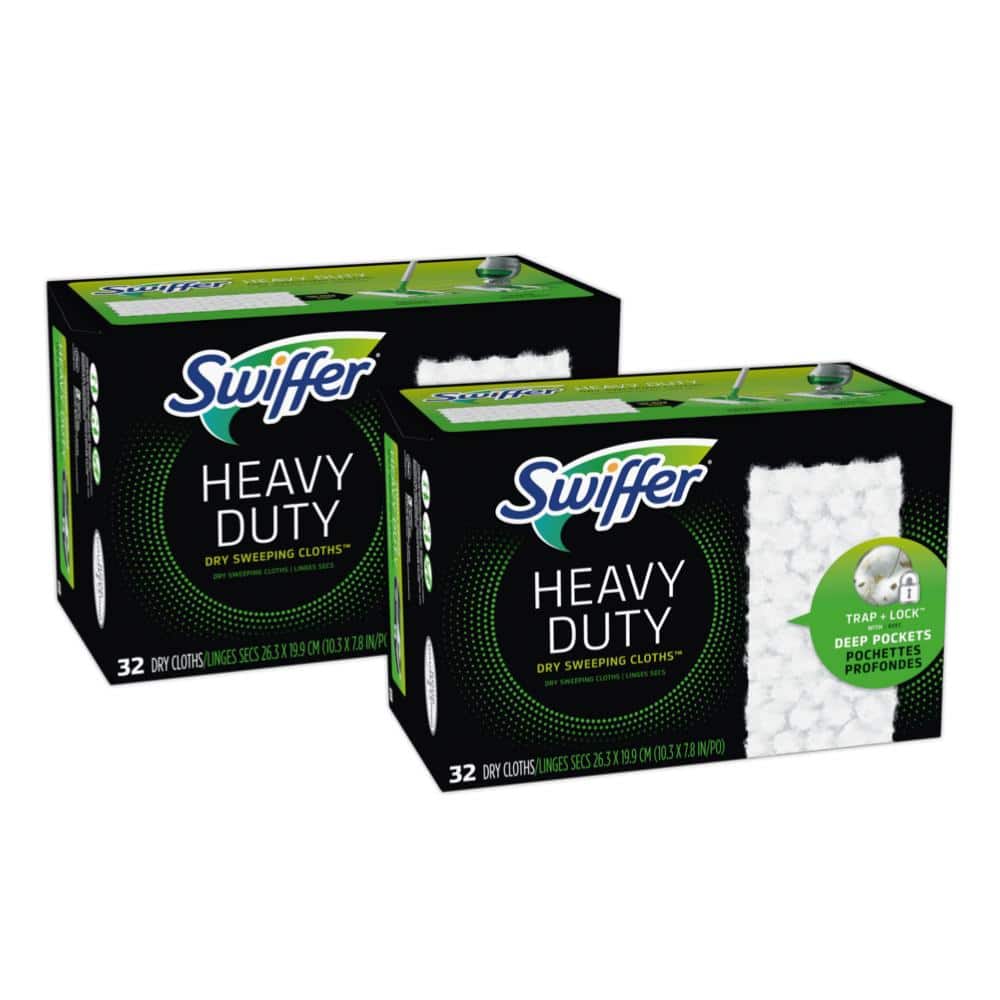 Swiffer Sweeper Heavy-Duty Dry Sweeping Cloth Refill Pads Unscented  (32-Count) 003700077198 - The Home Depot