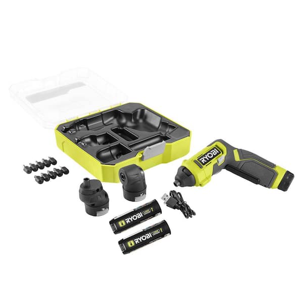 USB Lithium Multi-Head Screwdriver with 2.0 Ah Battery and Charging Cable with USB Lithium 3.0 Ah Battery