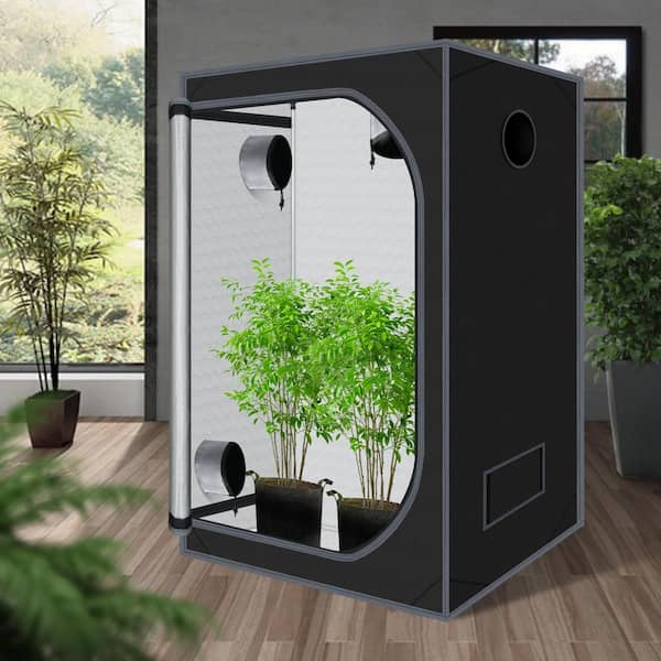 3 ft. x 3 ft. Mylar Grow Tent 36 x 36 x 72 Reflective Grow Tent with Removable Water-Proof Floor and Roof for Planting