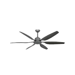 Titan II Wi-Fi 66 in. Indoor/Outdoor Brushed Nickel/ORB Smart Ceiling Fan with Remote Control