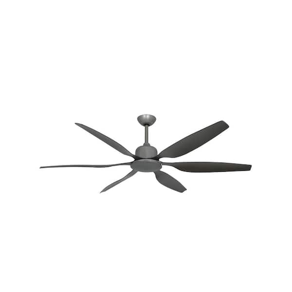 TroposAir Titan II Wi-Fi 66 in. Indoor/Outdoor Brushed Nickel/ORB Smart Ceiling Fan with Remote Control