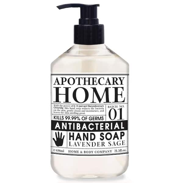 HOME AND BODY COMPANY 21.5 oz. Lavender Sage Home Apothecary Antibacterial Hand Soap