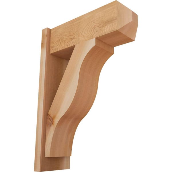 Ekena Millwork 8 in. x 28 in. x 20 in. Fuston Craftsman Smooth Western Red Cedar Outlooker