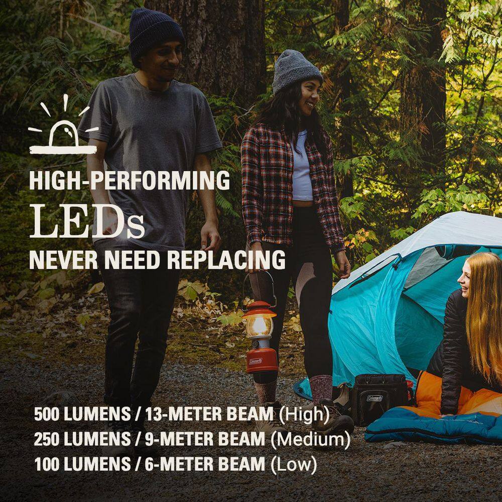 Coleman Classic Red 500 Lumens LED Camping Lantern