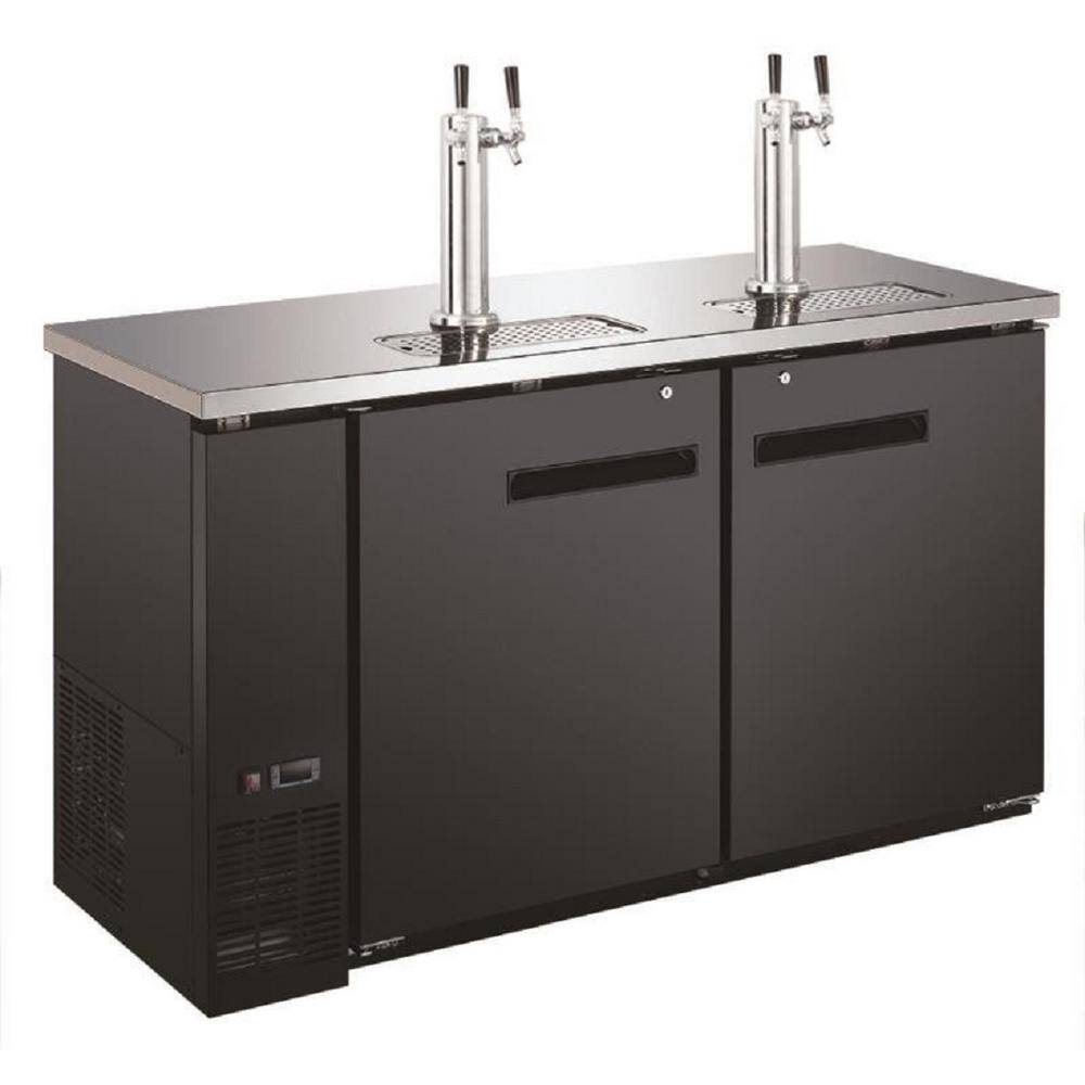 Cooler Depot 4 Taps on 2 Towers, Two 1/2 Barrel Keg Beer Dispenser