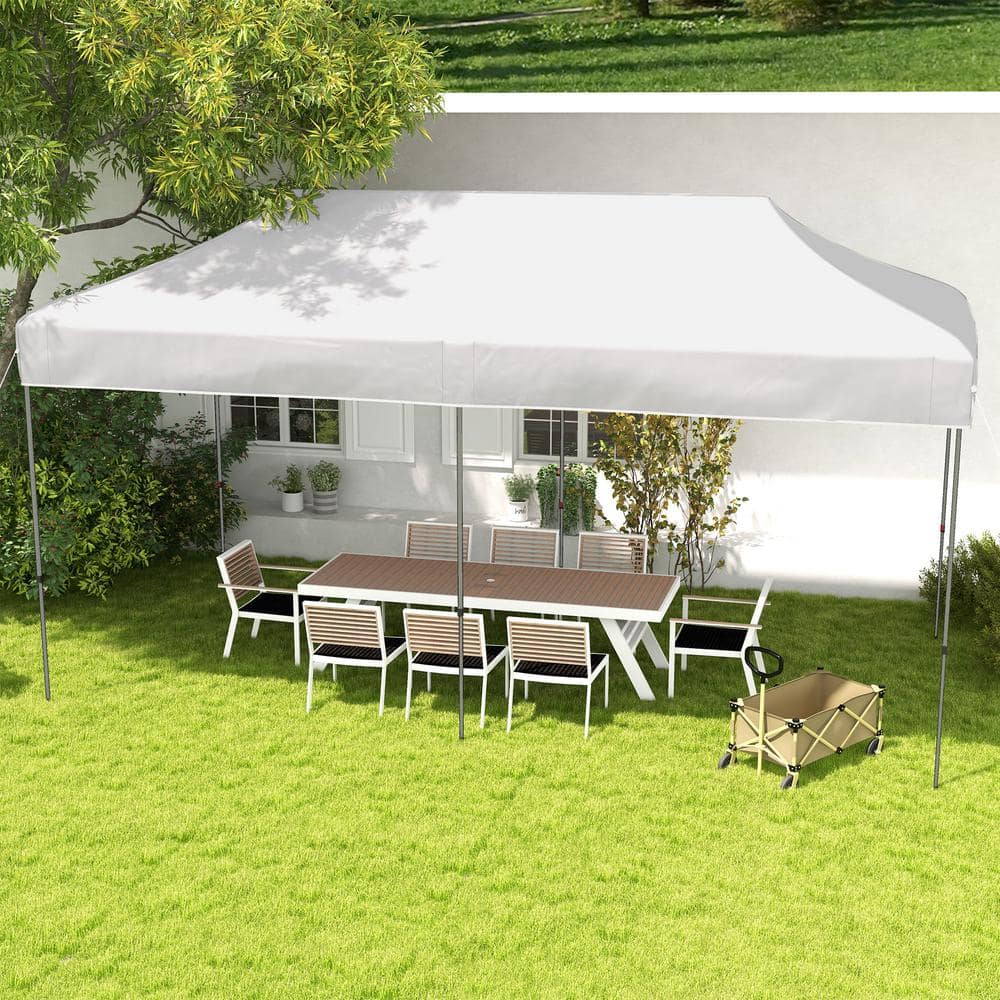 Outdoor 10 ft. x 20 ft. Pop Up Instant Canopy Tent, with 3-Level Adjustable